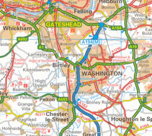 Gateshead Washington carte